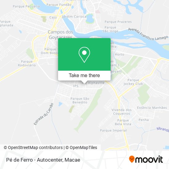 Pé de Ferro - Autocenter map