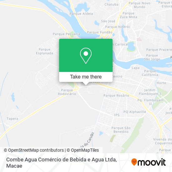 Combe Agua Comércio de Bebida e Agua Ltda map