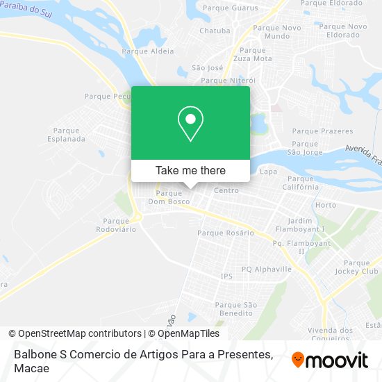 Balbone S Comercio de Artigos Para a Presentes map