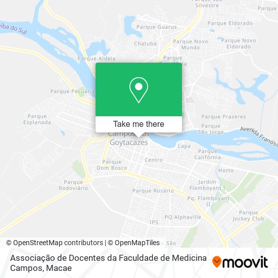 Associação de Docentes da Faculdade de Medicina Campos map