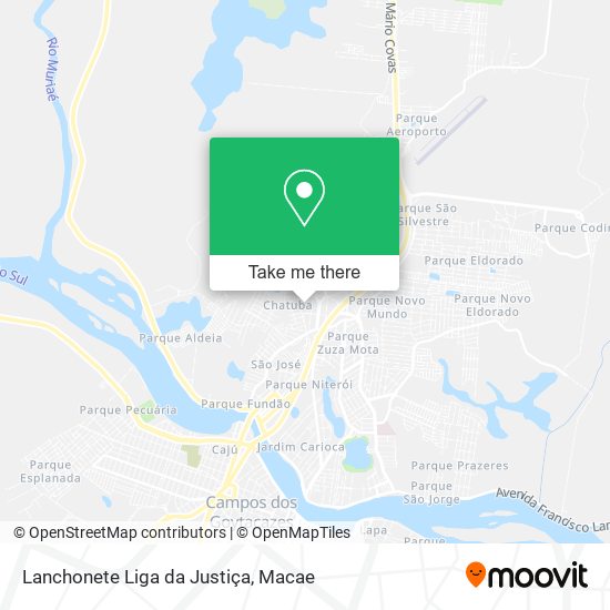 Lanchonete Liga da Justiça map