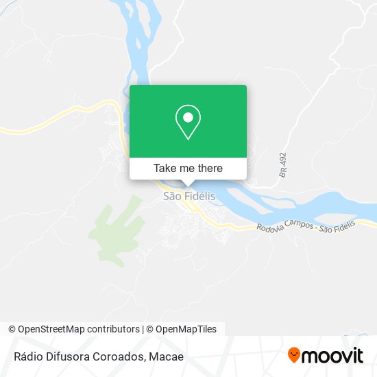 Rádio Difusora Coroados map