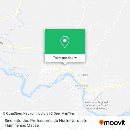 Sindicato dos Professores do Norte-Noroeste Fluminense map