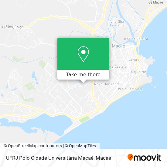 Mapa UFRJ Polo Cidade Universitária Macaé