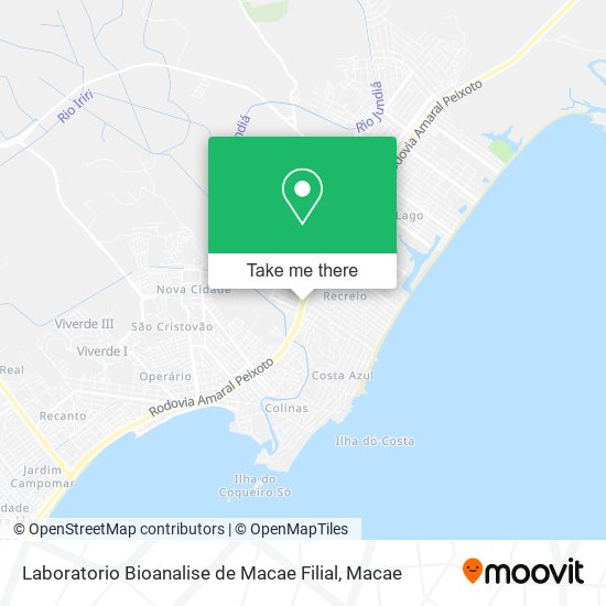 Laboratorio Bioanalise de Macae Filial map
