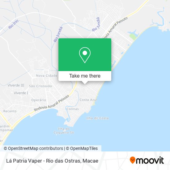 Lá Patria Vaper - Rio das Ostras map
