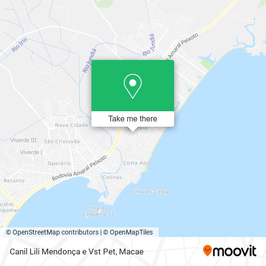 Canil Lili Mendonça e Vst Pet map