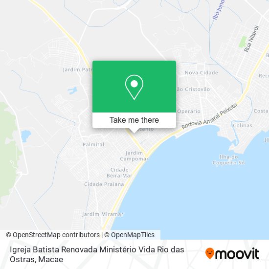 Igreja Batista Renovada Ministério Vida Rio das Ostras map