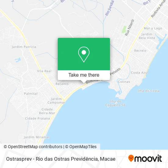 Ostrasprev - Rio das Ostras Previdência map