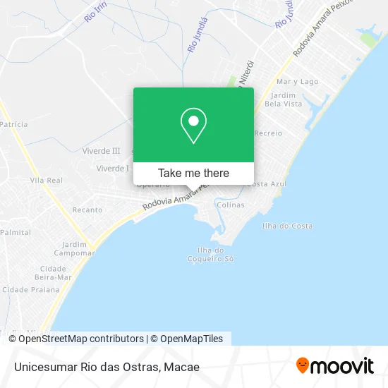 Unicesumar Rio das Ostras map