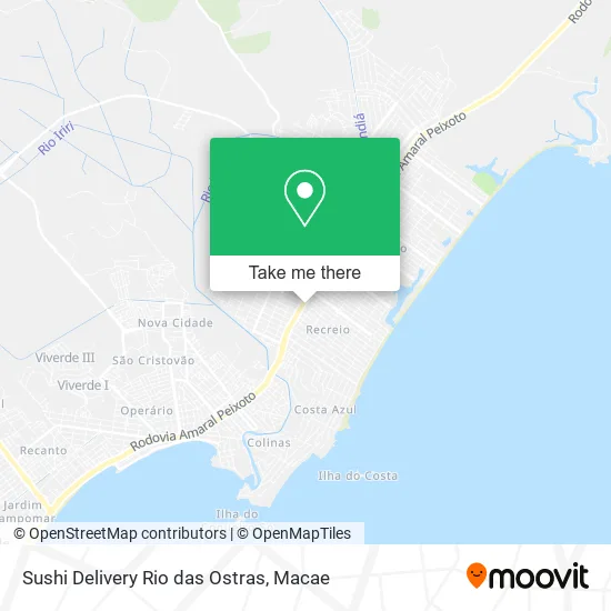 Sushi Delivery Rio das Ostras map