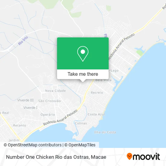 Number One Chicken Rio das Ostras map