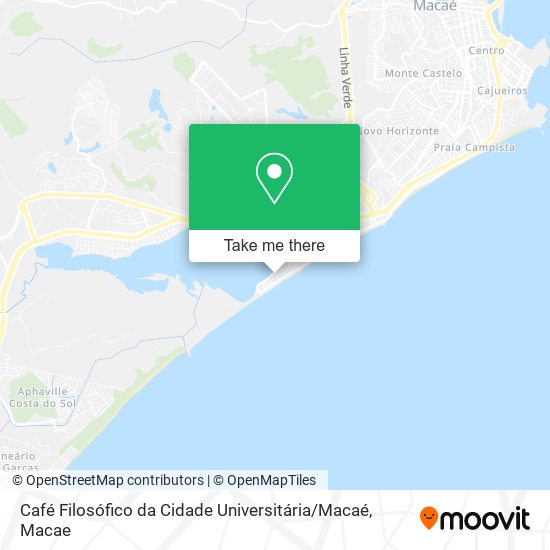 Mapa Café Filosófico da Cidade Universitária / Macaé