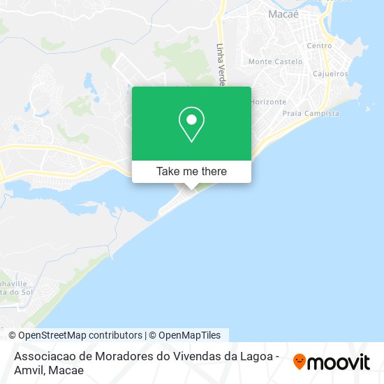 Associacao de Moradores do Vivendas da Lagoa - Amvil map