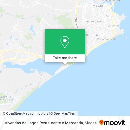 Mapa Vivendas da Lagoa Restaurante e Mercearia