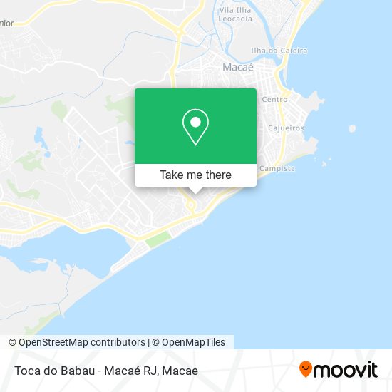 Mapa Toca do Babau - Macaé RJ