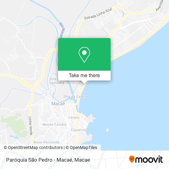 Mapa Paróquia São Pedro - Macaé