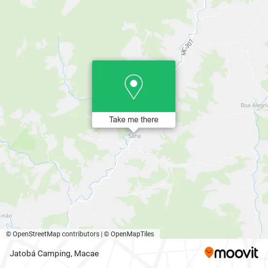 Jatobá Camping map