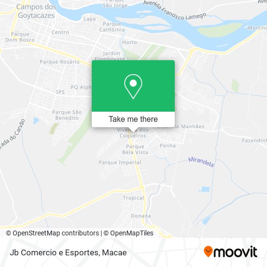 Jb Comercio e Esportes map