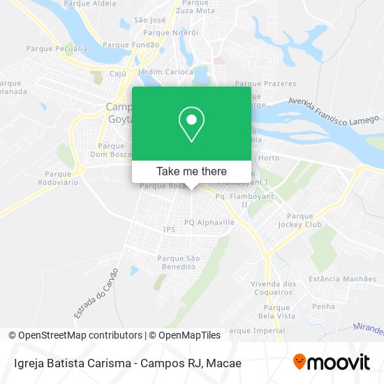 Igreja Batista Carisma - Campos RJ map
