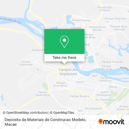 Deposito de Materiais de Construcao Modelo map