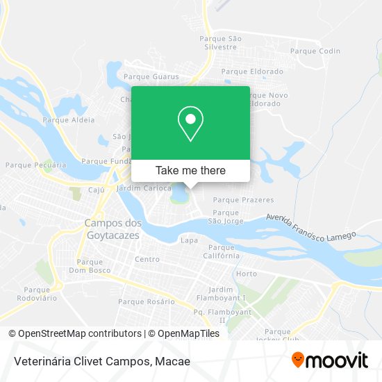 Veterinária Clivet Campos map