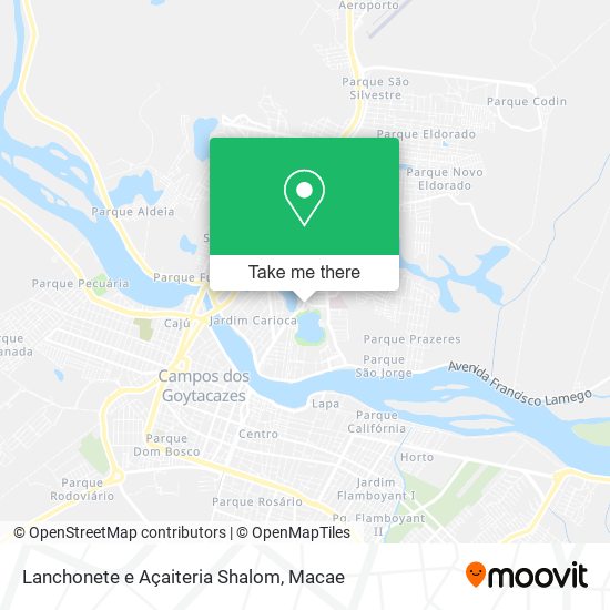 Lanchonete e Açaiteria Shalom map