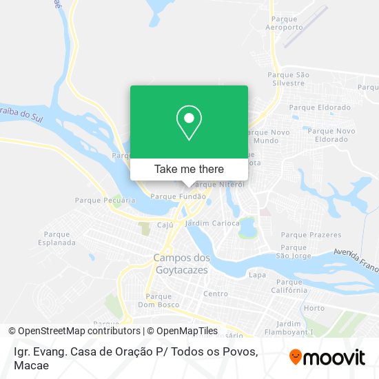 Igr. Evang. Casa de Oração P/ Todos os Povos map