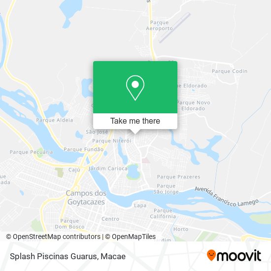 Splash Piscinas Guarus map