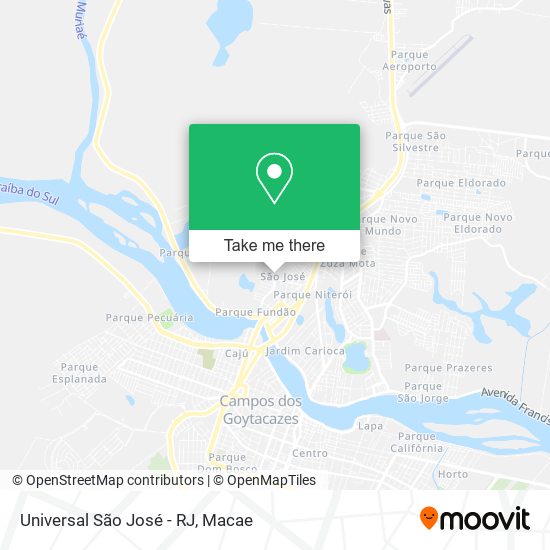 Universal São José - RJ map