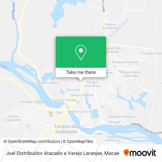 Joel Distribuidor Atacado e Varejo Laranjas map