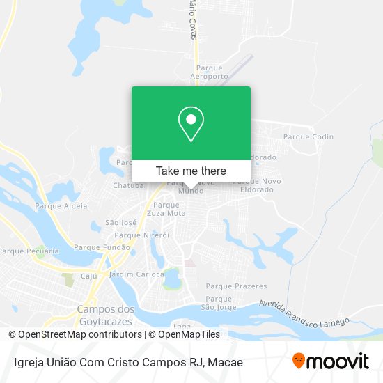 Igreja União Com Cristo Campos RJ map