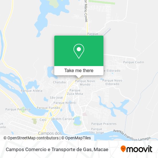 Campos Comercio e Transporte de Gas map