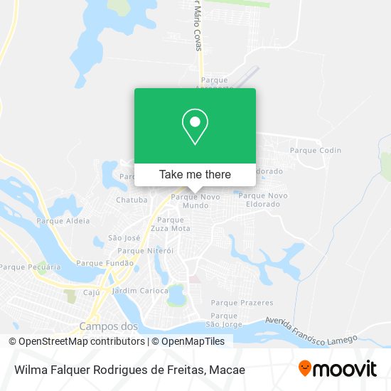 Wilma Falquer Rodrigues de Freitas map