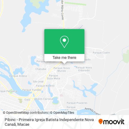 Pibinc - Primeira Igreja Batista Independente Nova Canaã map
