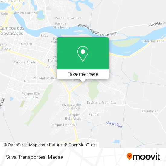 Silva Transportes map