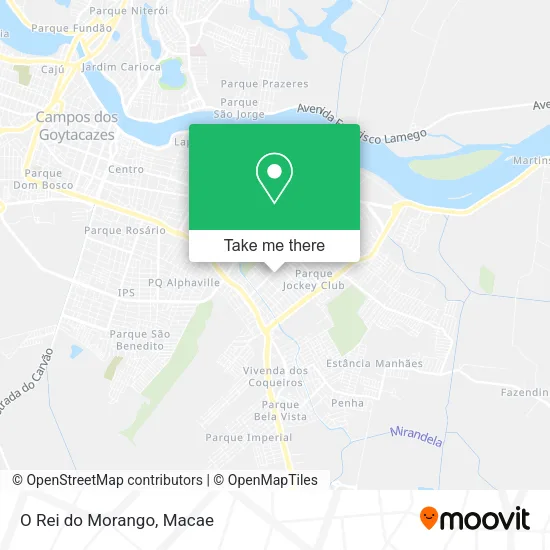 O Rei do Morango map