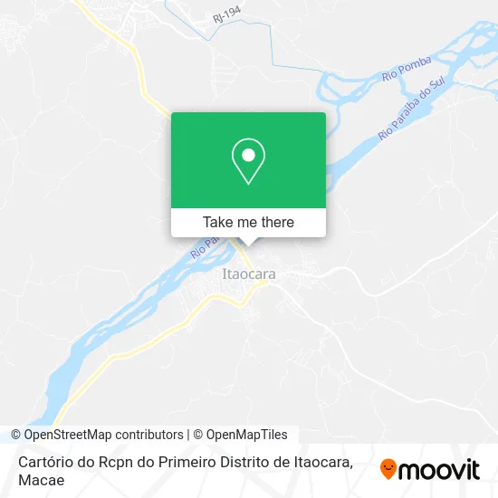Cartório do Rcpn do Primeiro Distrito de Itaocara map