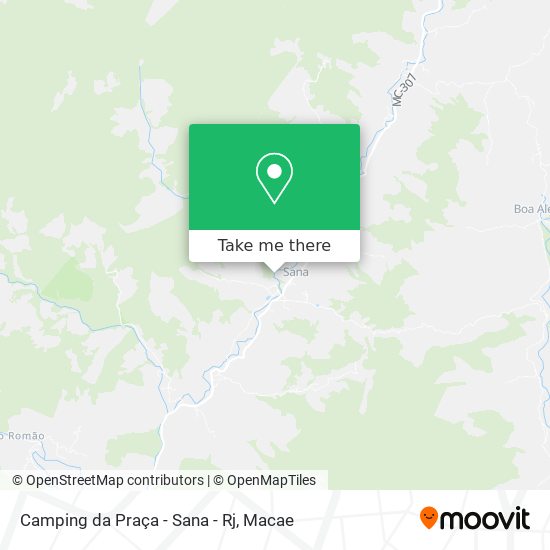 Mapa Camping da Praça - Sana - Rj