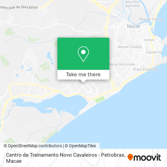 Mapa Centro de Treinamento Novo Cavaleiros - Petrobras