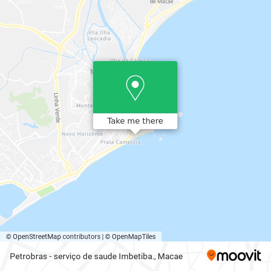 Mapa Petrobras - serviço de saude Imbetiba.