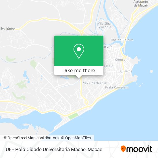 Mapa UFF Polo Cidade Universitária Macaé