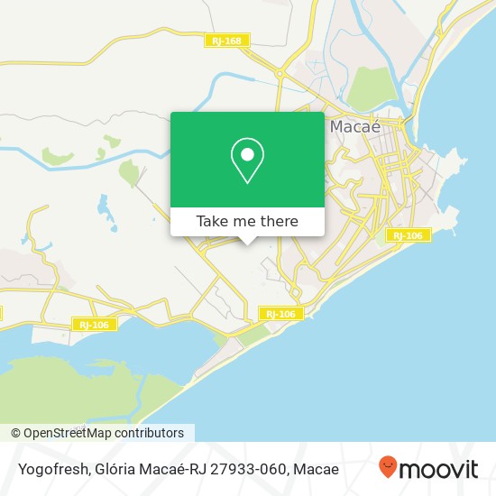 Mapa Yogofresh, Glória Macaé-RJ 27933-060