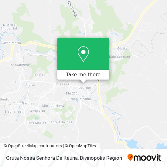 Mapa Gruta Nossa Senhora De Itaúna