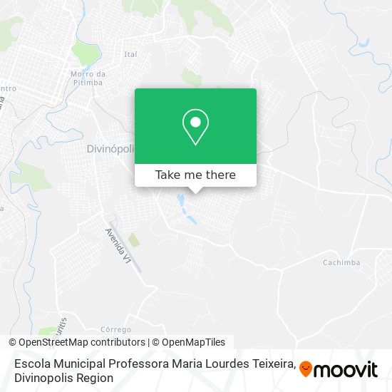 Mapa Escola Municipal Professora Maria Lourdes Teixeira