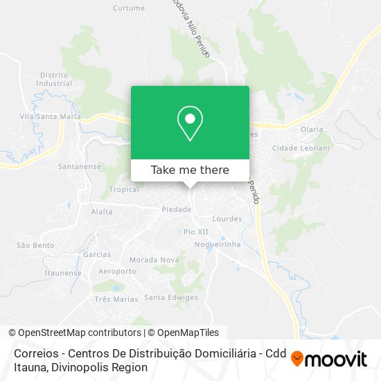 Correios - Centros De Distribuição Domiciliária - Cdd Itauna map