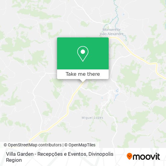 Mapa Villa Garden - Recepções e Eventos