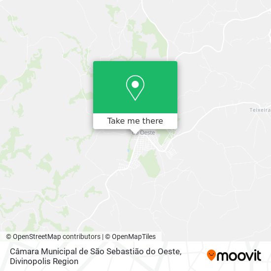 Câmara Municipal de São Sebastião do Oeste map