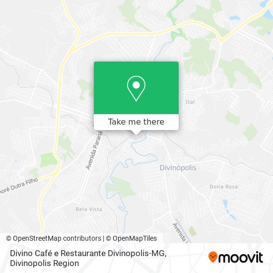 Mapa Divino Café e Restaurante Divinopolis-MG