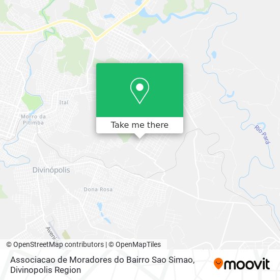 Associacao de Moradores do Bairro Sao Simao map